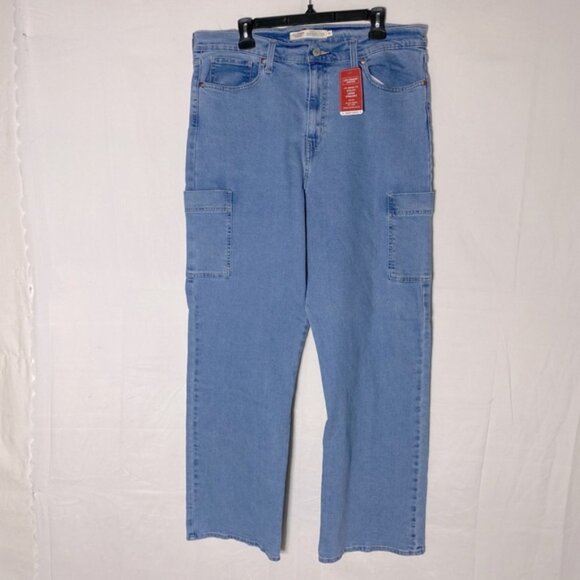 Levi’s Signature High Rise Light Wash Heritage Utility Straight Relaxed Jeans 18 - Picture 1 of 15